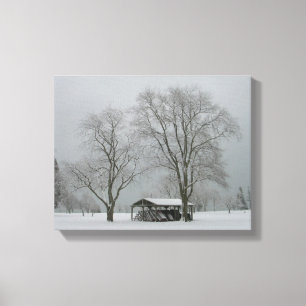 Undercover-Wintry Snow-scene Canvas Print