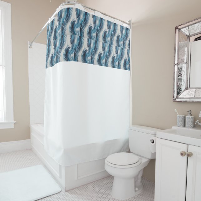 Undercurrent Shower Curtain (In Situ)
