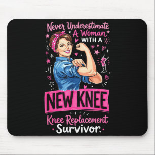 Underestimate A Woman With A New Knee Replacement Mouse Mat