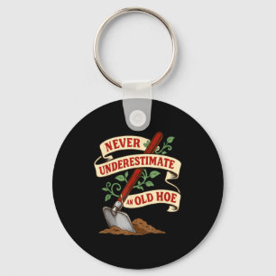 Underestimate and old gardener gardening vintage key ring
