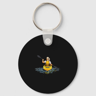 Underestimate woman who kayaks in her seventies key ring