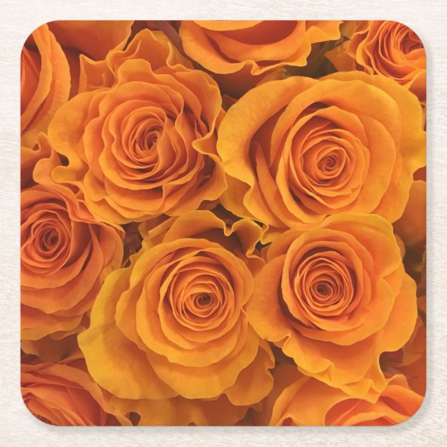 Underglass Square Paper Coaster (Front)