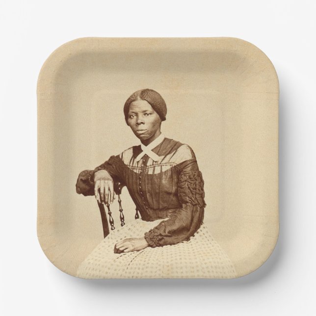 Underground Railroad Abolitionist Harriet Tubman  Paper Plate (Front)