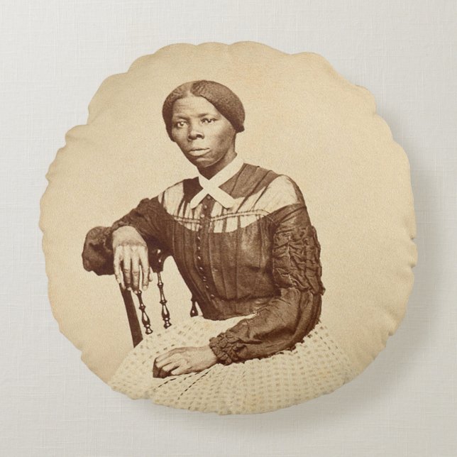 Underground Railroad Abolitionist Harriet Tubman  Round Cushion (Front)