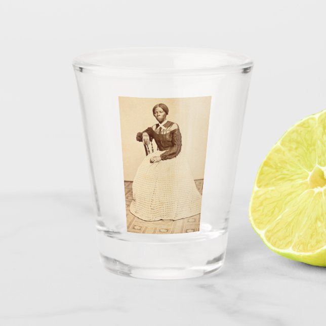 Underground Railroad Abolitionist Harriet Tubman  Shot Glass (Front)