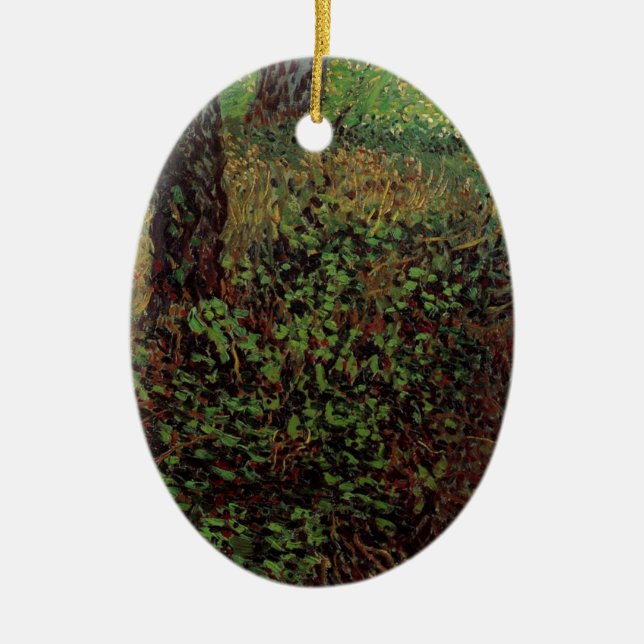 Undergrowth by Vincent van Gogh Ceramic Tree Decoration (Front)