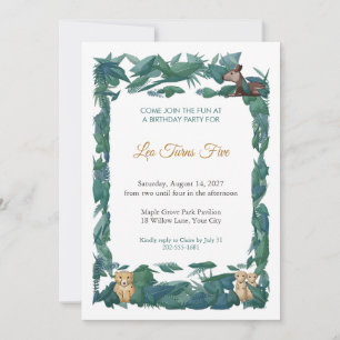 Undergrowth Wildlings Kids Birthday Invitation