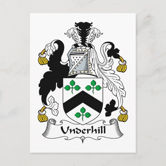 Underhill Family Crest Postcard (Front)