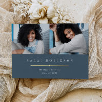 Underlined Foil | Photo Graduation Announcement