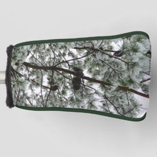 Underneath the Snow Covered Pine Tree Winter Photo Golf Head Cover