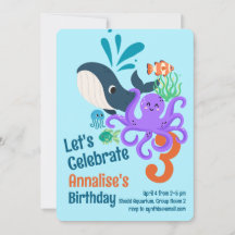 Undersea Aquarium Birthday Invitation