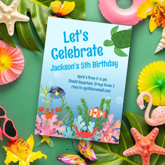 Undersea Aquarium Birthday Invitation (Creator Uploaded)