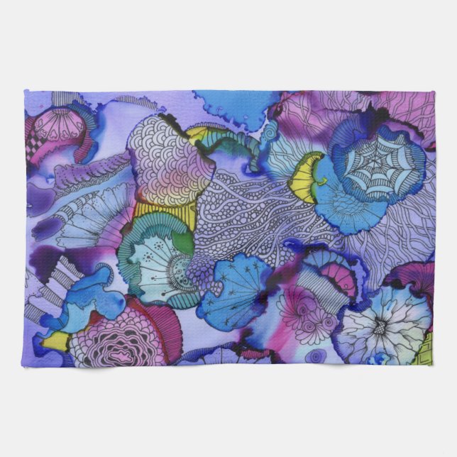 Undersea Garden Kitchen Towel (Horizontal)