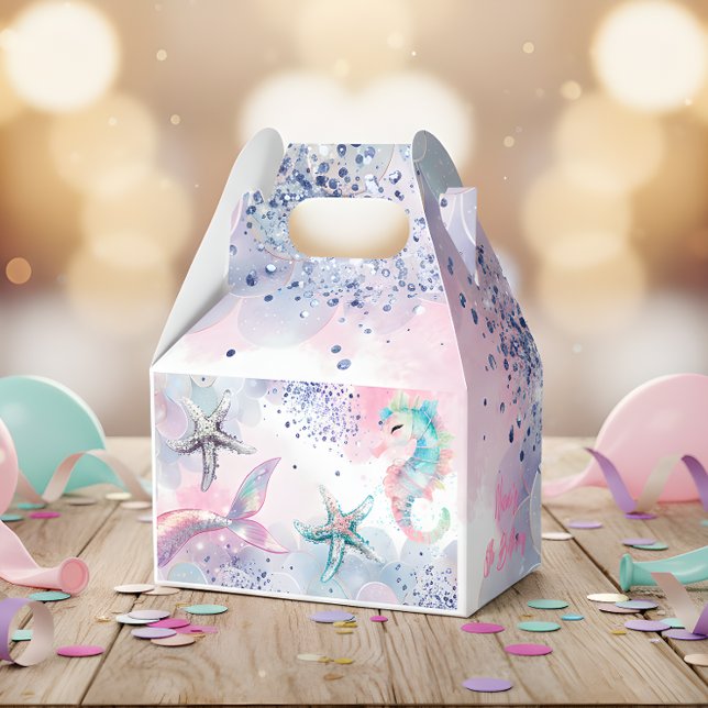 Undersea magic mermaid birthday bash favour box (Creator Uploaded)