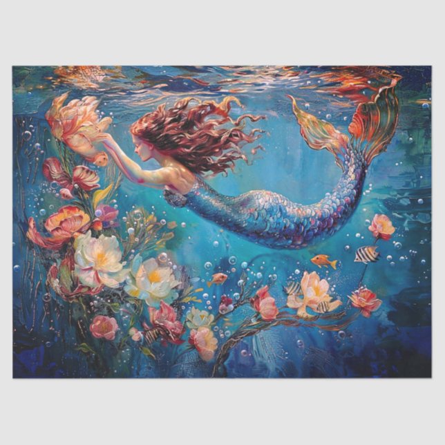 Undersea Mermaid Tissue Paper (Front)