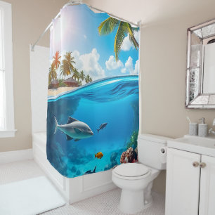 Undersea shower curtain