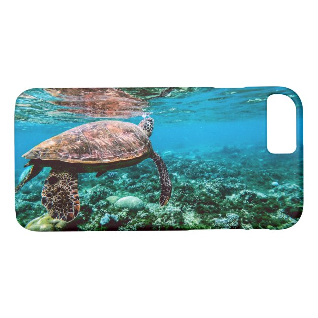 Undersea Tropical Sea Turtle Case-Mate iPhone Case (Back (Horizontal))