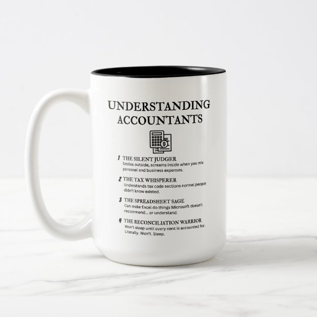 Understanding Accountants  Two-Tone Coffee Mug (Left)