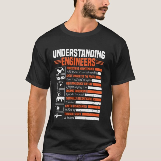 Understanding Engineers Funny Sarcastic Engineerin T-Shirt (Front)