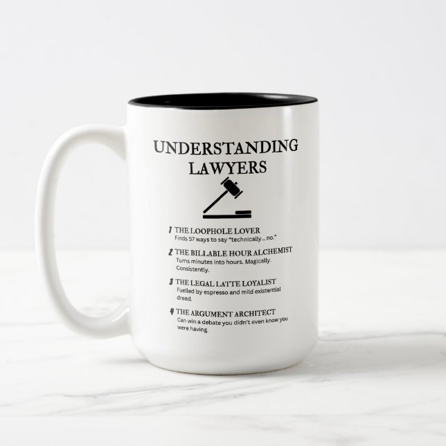 Understanding Lawyers Two-Tone Coffee Mug (Left)