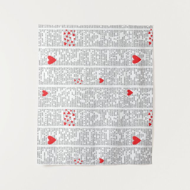 Understanding Love Book Page Tapestry (Front)