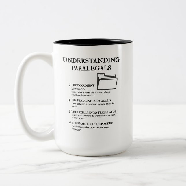 Understanding Paralegals Two-Tone Coffee Mug (Left)