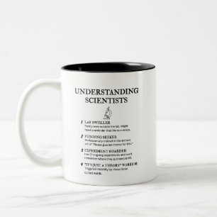 Understanding Scientists – Funny Definitions Two-Tone Coffee Mug
