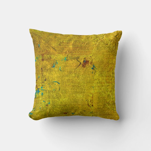 Understated Luxe Classy Gold Art Cushion (Front)