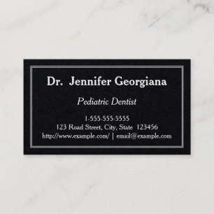 Understated Paediatrics Dentist Business Card