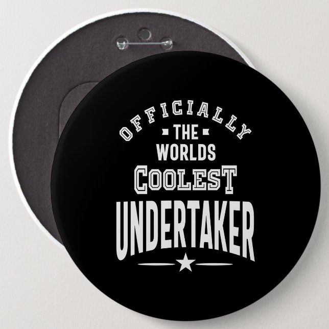 Undertaker Job Title Gift 6 Cm Round Badge (Front & Back)