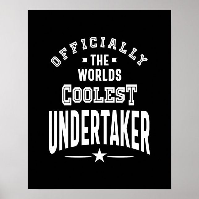 Undertaker Job Title Gift Poster (Front)