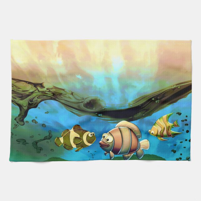 Underwater 20 Kitchen Towels (Horizontal)