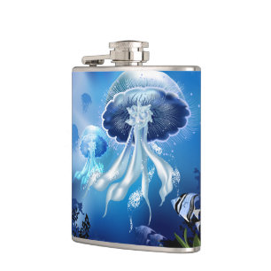 Underwater 6 Wrapped Flask