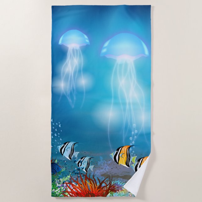 Underwater 7 Beach Towel (Front)