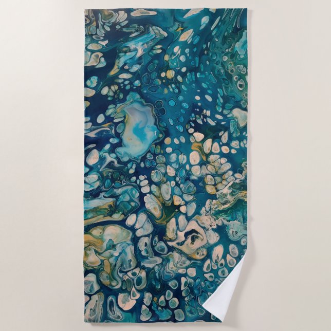 Underwater Abstract Fantasy  Beach Towel (Front)