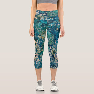 Underwater Abstract Fantasy Capri Leggings