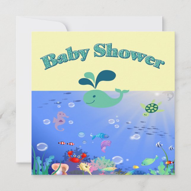 Underwater Adventure Baby Shower Boy Or Girl Invitation (Front)