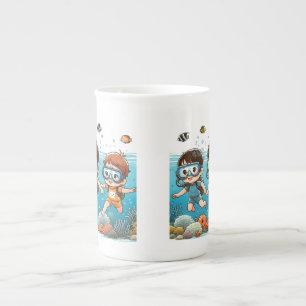 Underwater Adventure with Friends Bone China Mug