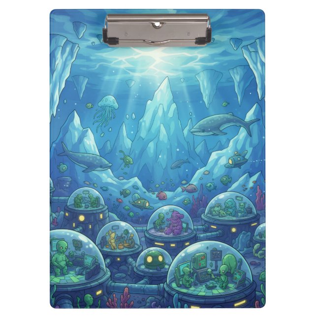 Underwater Alien City Clipboard (Front)