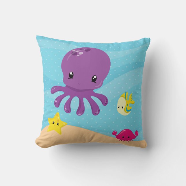 Underwater animals cushion (Front)