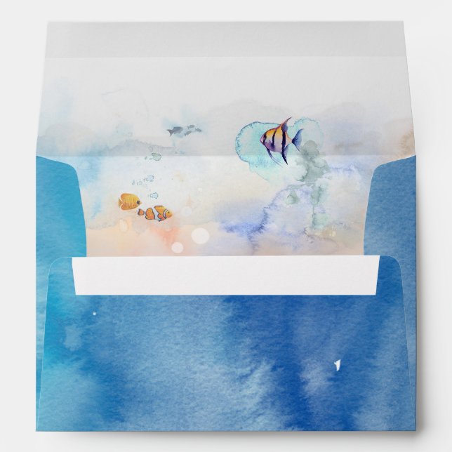 Underwater Aquarium  Under the Sea Tropical Fish Envelope (Back (Bottom))