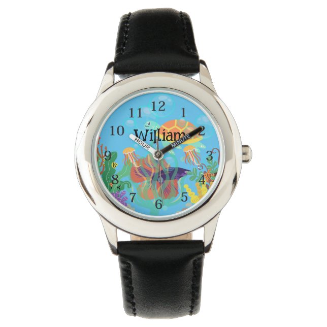 Underwater Aquatic Sea Life Kids Watch (Front)