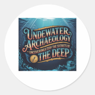 underwater archaeology classic round sticker