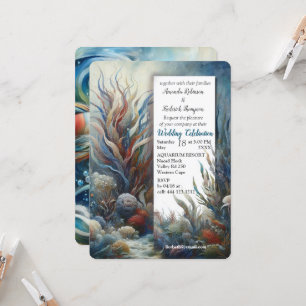 Underwater Art of Fish & Coral in Acrylic  Invitation