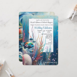 Underwater Art of Fish & Coral in Acrylic  Invitation