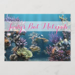 Underwater Bat Mitzvah Invitation<br><div class="desc">If you need custom colours or assistance in creating your invitation,  feel free to contact me at zazzlepartydepot@gmail.com. I look forward to hearing from you!</div>