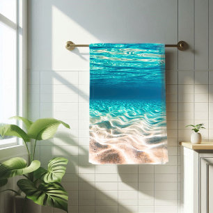 Underwater Beach Sand Mirror Bath Towel