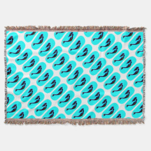 underwater black mermaids swimming throw blanket