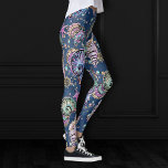 Underwater Blue Luxe | Pastel Gold Seashells Leggings<br><div class="desc">Unique wearable art from the "Underwater Luxe" collection: Elegant rich pastel under the sea design featuring gorgeous sea life and girly ocean patterns with a touch of faux metallic gold in glitter and sequins. This feminine mature mixed medium theme adds the perfect pop of colour and personal style. For other...</div>