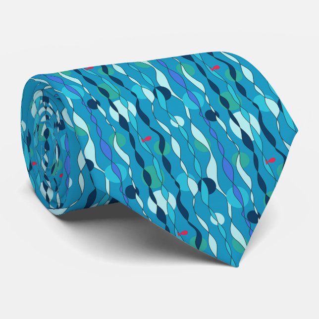 Underwater blue tie (Rolled)